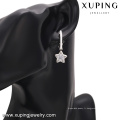 93750 design simple acier inoxydable bijoux charme étoile en forme de clip sur les boucles d&#39;oreilles